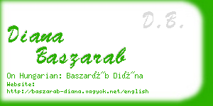 diana baszarab business card